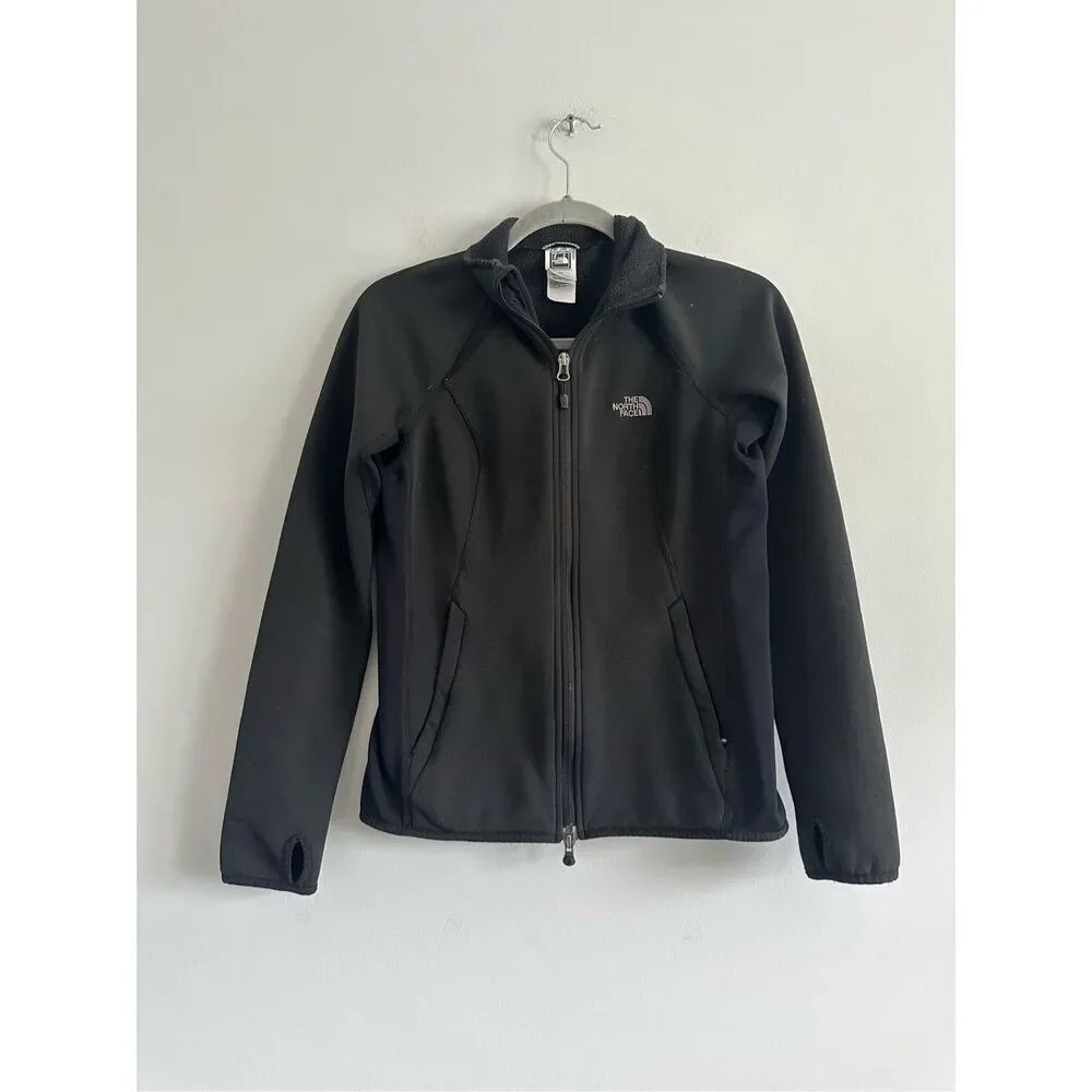 The North Face Women’s fleece lined full zip up jacket black size small